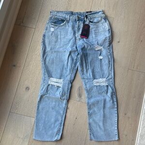No Boundaries Juniors Distressed Light Blue Jeans